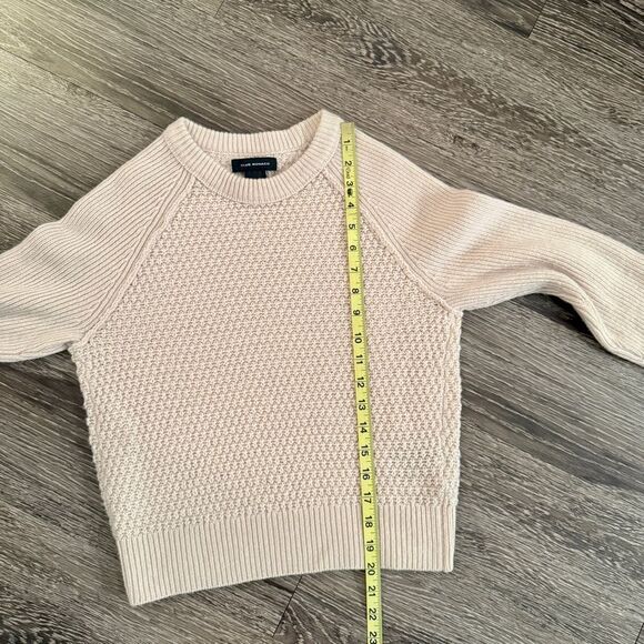 Club Monaco Mixed Stitch Shrunken Crewneck Sweater - Picture 8 of 9